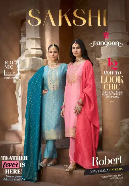 Sakshi By Rangoon Simar Jacquard Kurti With Bottom Dupatta 
